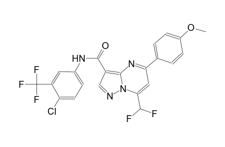 N-[4-chloro-3-(trifluoromethyl)phenyl]-7-(difluoromethyl)-5-(4-methoxyphenyl)pyrazolo[1,5-a]pyrimidine-3-carboxamide
