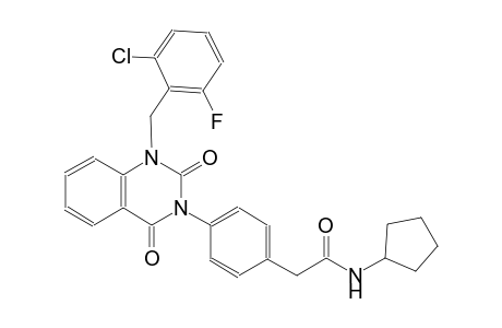 2-[4-(1-(2-chloro-6-fluorobenzyl)-2,4-dioxo-1,4-dihydro-3(2H)-quinazolinyl)phenyl]-N-cyclopentylacetamide