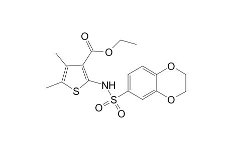 2-(2,3-dihydro-1,4-benzodioxin-6-ylsulfonylamino)-4,5-dimethyl-3-thiophenecarboxylic acid ethyl ester
