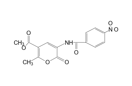 6-METHYL-3-(p-NITROBENZAMIDO)-2-OXO-2H-PYRAN-5-CARBOXYLIC ACID, METHYL ESTER