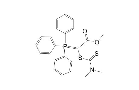 Acetic acid, [[(dimethylamino)thioxomethyl]thio](triphenylphosphoran ylidene)-, methyl ester