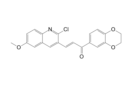 (2E)-1-(2,3-dihydro-1,4-benzodioxin-6-yl)-3-(2-chloro-6-methoxyquinolin-3-yl)prop-2-en-1-one