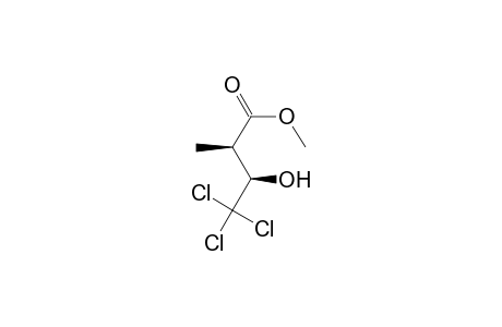 Butanoic acid, 4,4,4-trichloro-3-hydroxy-2-methyl-, methyl ester, (R*,R*)-