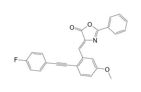 (Z)-4-(2-((4-Fluorophenyl)ethynyl)-5-methoxybenzylidene)-2-phenyloxazol-5(4H)-one