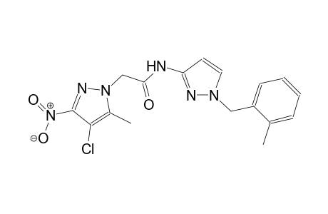 2-(4-chloro-5-methyl-3-nitro-1H-pyrazol-1-yl)-N-[1-(2-methylbenzyl)-1H-pyrazol-3-yl]acetamide