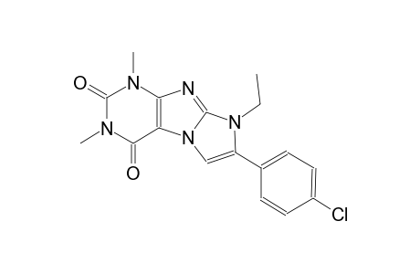 7-(4-chlorophenyl)-8-ethyl-1,3-dimethyl-1H-imidazo[2,1-f]purine-2,4(3H,8H)-dione
