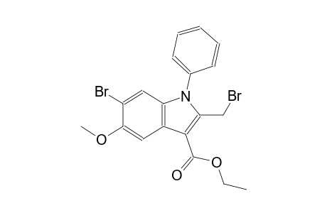 ethyl 6-bromo-2-(bromomethyl)-5-methoxy-1-phenyl-1H-indole-3-carboxylate
