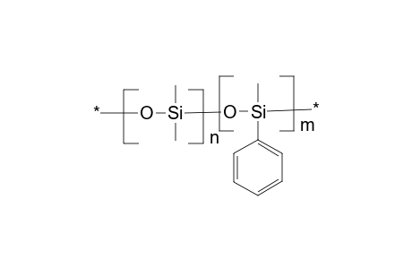 Medium hard silicone resin based on poly(dimethylsiloxy-co-methylphenylsiloxane)