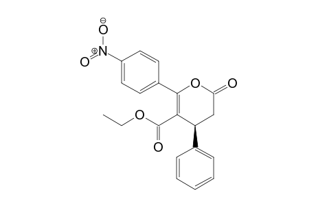 (S)-ethyl 6-(4-nitrophenyl)-2-oxo-4-phenyl-3,4-dihydro-2H-pyran-5-carboxylate