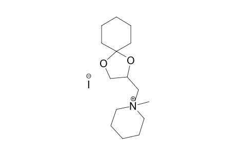 1-(1,4-dioxaspiro[4.5]dec-2-ylmethyl)-1-methylpiperidinium iodide