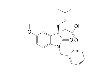 (S)-3-[1-Benzyl-3-(3-methylbut-2-enyl)-5-methoxy-2-oxindolyl)acetic acid