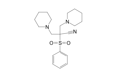 2-(PHENYLSULFONYL)-1,3-DIPIPERIDINOPROPANE-2-CARBONITRILE