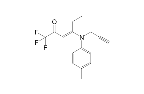 (E)-1,1,1-Trifluoro-4-(N-1-propyn-3-yl-4-tolyl-amino)-hex-3-en-2-one