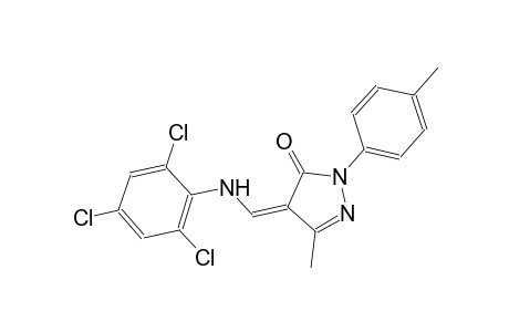 3H-pyrazol-3-one, 2,4-dihydro-5-methyl-2-(4-methylphenyl)-4-[[(2,4,6-trichlorophenyl)amino]methylene]-, (4Z)-