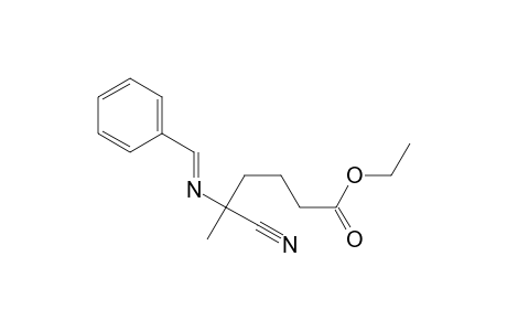Hexanoic acid, 5-cyano-5-[(phenylmethylene)amino]-, ethyl ester