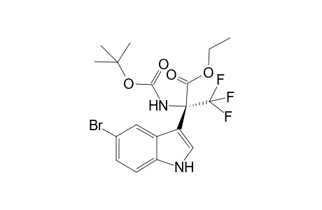 (R)-Ethyl 2-[(tert-butoxycarbonyl)amino]-2-(5-bromo-1H-indol-3-yl)-3,3,3-trifluoropropanoate