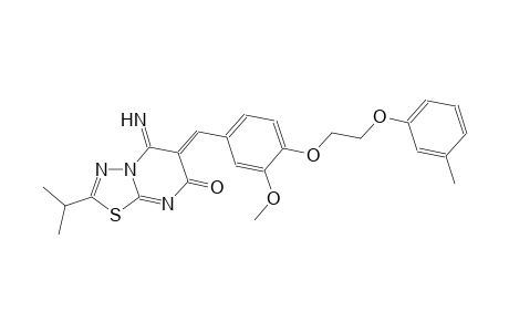 7H-[1,3,4]thiadiazolo[3,2-a]pyrimidin-7-one, 5,6-dihydro-5-imino-6-[[3-methoxy-4-[2-(3-methylphenoxy)ethoxy]phenyl]methylene]-2-(1-methylethyl)-, (6Z)-