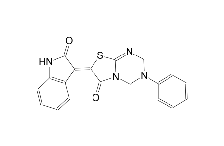 (7Z)-7-(2-oxo-1,2-dihydro-3H-indol-3-ylidene)-3-phenyl-3,4-dihydro-2H-[1,3]thiazolo[3,2-a][1,3,5]triazin-6(7H)-one
