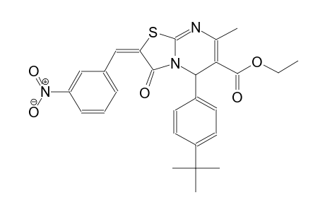 ethyl (2E)-5-(4-tert-butylphenyl)-7-methyl-2-(3-nitrobenzylidene)-3-oxo-2,3-dihydro-5H-[1,3]thiazolo[3,2-a]pyrimidine-6-carboxylate