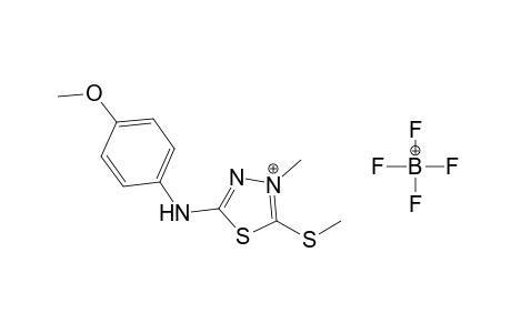 5-(4-Methoxyphenylamino)-3-methyl-2-methylthio-1,3,4-thiadiazolium tetrafluoroborate