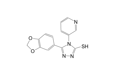 4H-1,2,4-triazole-3-thiol, 5-(1,3-benzodioxol-5-yl)-4-(3-pyridinyl)-