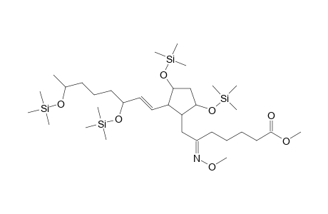 6-(methoxyimino)-7-(2-(3,7-di(trimethylsiloxy)-1-octenyl)-3,5-di(trimethylsiloxy)-cyclopentyl)heptanoic acid methyl ester