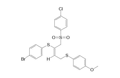 (E)-p-{{3-[(p-bromophenyl)sulfonyl]-4-[(o-chlorophenyl)sulfonyl]-2-butenyl}thio}anisole