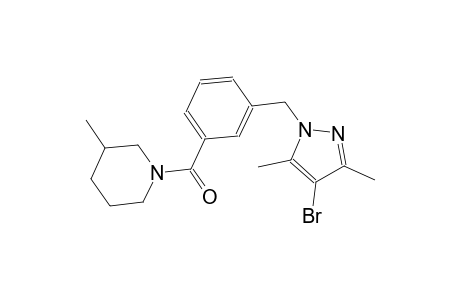 1-{3-[(4-bromo-3,5-dimethyl-1H-pyrazol-1-yl)methyl]benzoyl}-3-methylpiperidine