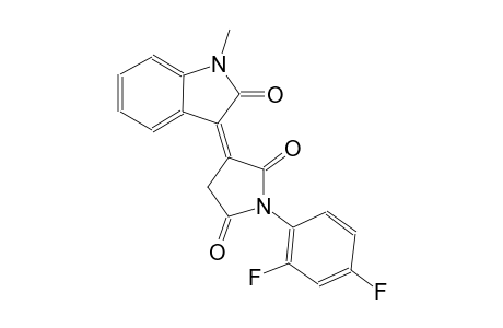 2,5-pyrrolidinedione, 1-(2,4-difluorophenyl)-3-(1,2-dihydro-1-methyl-2-oxo-3H-indol-3-ylidene)-, (3Z)-
