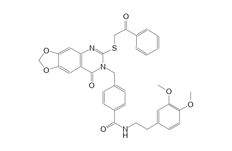 benzamide, N-[2-(3,4-dimethoxyphenyl)ethyl]-4-[(8-oxo-6-[(2-oxo-2-phenylethyl)thio][1,3]dioxolo[4,5-g]quinazolin-7(8H)-yl)methyl]-