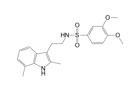 N-[2-(2,7-dimethyl-1H-indol-3-yl)-ethyl]-3,4-dimethoxy-benzenesulfonamide