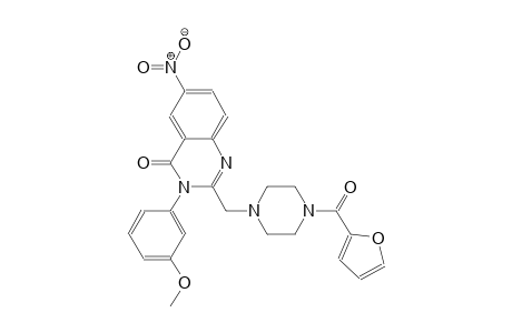 4(3H)-quinazolinone, 2-[[4-(2-furanylcarbonyl)-1-piperazinyl]methyl]-3-(3-methoxyphenyl)-6-nitro-