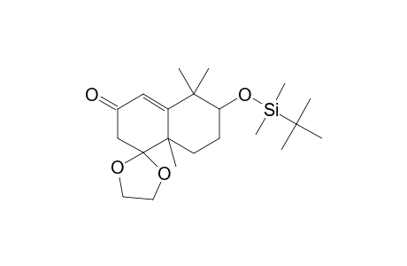 5-(Ethylenedioxy)-6,10,10-trimethyl-9-(tert-butyldimrthylsiloxy)bicyclo[4.4.0]dec-1-en-3-one