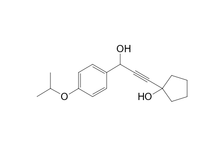 1-[3-Hydroxy-3-(4-isopropoxyphenyl)prop-1-ynyl]cyclopentanol