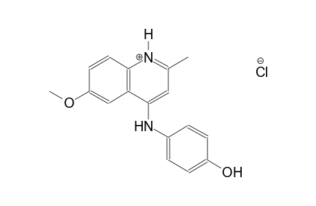 4-(4-hydroxyanilino)-6-methoxy-2-methylquinolinium chloride