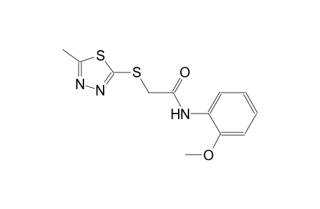 N-(2-methoxyphenyl)-2-[(5-methyl-1,3,4-thiadiazol-2-yl)sulfanyl]acetamide
