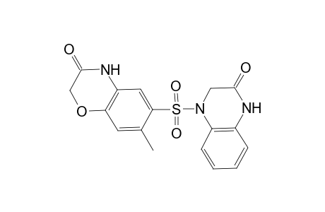 2H-1,4-Benzoxazin-3(4H)-one, 6-[[3,4-dihydro-3-oxo-1(2H)-quinoxalinyl]sulfonyl]-7-methyl-