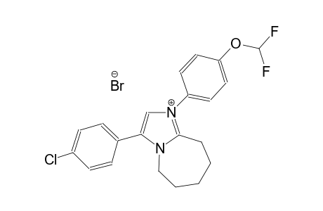 3-(4-chlorophenyl)-1-[4-(difluoromethoxy)phenyl]-6,7,8,9-tetrahydro-5H-imidazo[1,2-a]azepin-1-ium bromide