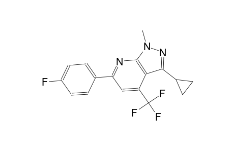 3-cyclopropyl-6-(4-fluorophenyl)-1-methyl-4-(trifluoromethyl)-1H-pyrazolo[3,4-b]pyridine