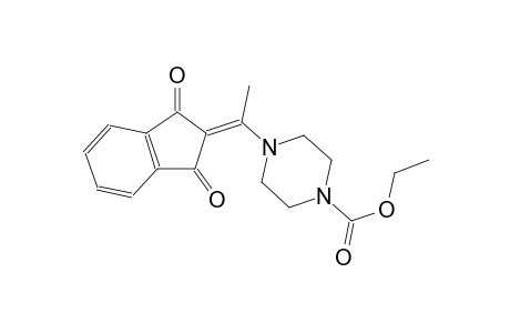 ethyl 4-[1-(1,3-dioxo-1,3-dihydro-2H-inden-2-ylidene)ethyl]-1-piperazinecarboxylate