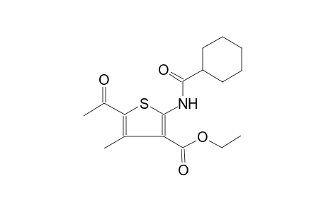 3-thiophenecarboxylic acid, 5-acetyl-2-[(cyclohexylcarbonyl)amino]-4-methyl-, ethyl ester