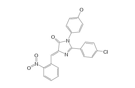1-(PARA-HYDROXYPHENYL)-2-(PARA-CHLOROPHENYL)-(4E)-(ORTHO-NITROPHENYLIDENE)-2-IMIDAZOLIN-5-ONE