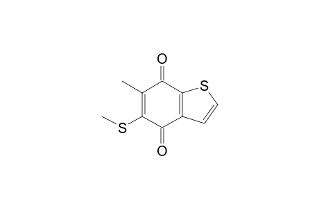 Benzo[b]thiophene-4,7-dione, 6-methyl-5-(methylthio)-