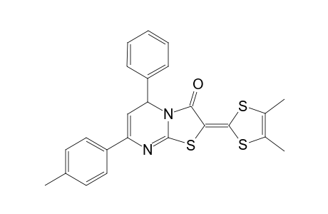 2-(4,5-Dimethyl-1,3-dithiol-2-ylidene)-7-(4-methylphenyl)-5-phenyl-5H-[1,3]thiazolo[3,2-a]pyrimidin-3(2H)-one