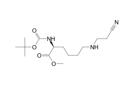 (2S)-2-(tert-butoxycarbonylamino)-6-(2-cyanoethylamino)hexanoic acid methyl ester