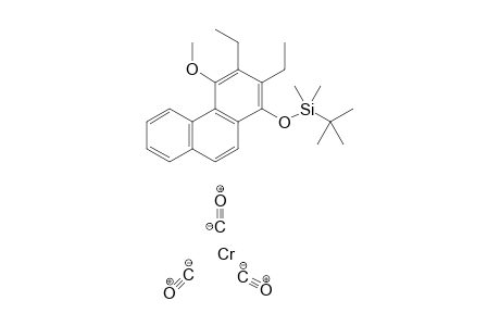 Tricarbonyl{eta-6-1,2,3,4,4a,10a-(2,3-diethyl-4-methoxy-1-[(t-butyl)dimethylsilyloxy]phenanthrene)}chromium