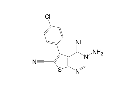 3-Amino-5-(4-chlorophenyl)-4-imino-3,4-dihydrothieno[2,3-d]pyrimidine-6-carbonitrile