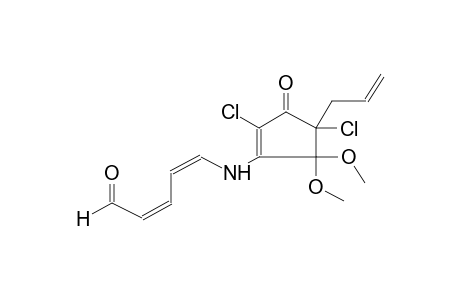 2,5-DICHLORO-4,4-DIMETHOXY-3-(5-OXO-1(Z),3(Z)-PENTADIENYLAMINO)-5-ALLYL-2-CYCLOPENTENONE