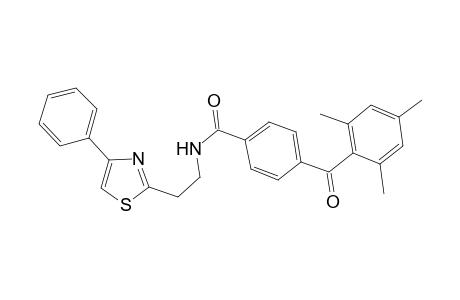 4-[oxo-(2,4,6-trimethylphenyl)methyl]-N-[2-(4-phenyl-2-thiazolyl)ethyl]benzamide