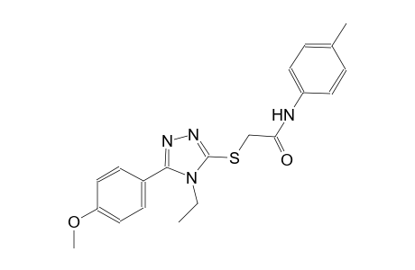 2-{[4-ethyl-5-(4-methoxyphenyl)-4H-1,2,4-triazol-3-yl]sulfanyl}-N-(4-methylphenyl)acetamide